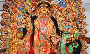 The statue of Durga