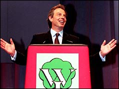Tony Blair gives his speech to the WI