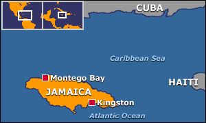 BBC graphic showing Jamaica