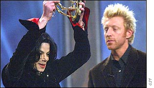 Jackson receives his award in Berlin
