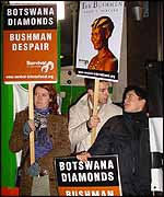 Protesters at the store