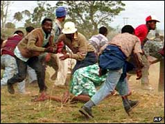 Marchers at Ciskei run for cover