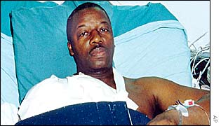 One of the soldiers in hospital