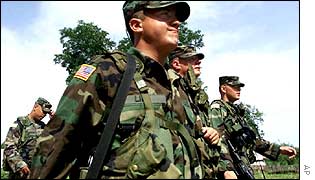 US Nato peacekeeping soldiers in Bosnia
