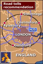 The proposed road charging area