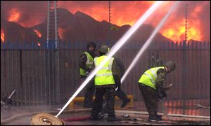 Army firefighters gained control of the fire