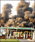 The nearby BP garage