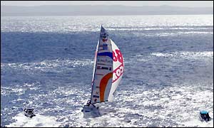 Guadeloupe comes into view after 3968 miles of sailing at an average speed of 12.9 knots