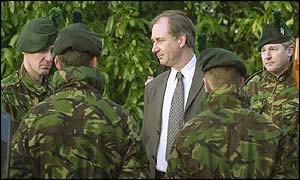 Geoff Hoon at Chetwynd Barracks, in Nottingham 
