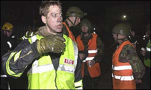 RAF Sergeant Andy Bennett enjoys a well earned cup of tea 