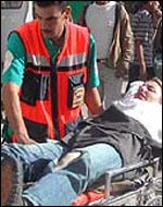 Emergency crews at the scene