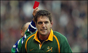 Jannes Labuschagne is sent off