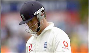 Robert Key makes just one run as he did in the first innings