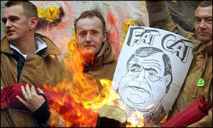 Striking firefighters