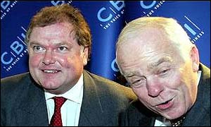 CBI director-general Digby Jones (left) and president Sir John Egan