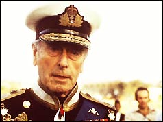 Lord Mountbatten in uniform as Colonel Commandent of the Royal Marines 