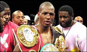 WBC, WBA and IBF middleweight champion Bernard Hopkins