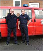 Roy Proctor and Wayner Porter, retained firefighters
