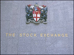 Photo of the front of the London Stock Exchange