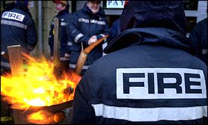 Striking firefighters