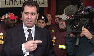 Fire Brigades Union leader Andy Gilchrist