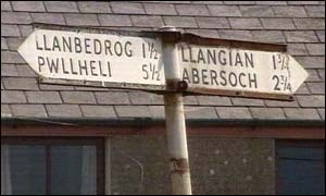 signpost, north Wales
