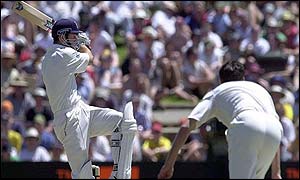 Michael Vaughan in action for England