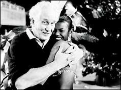 Ronnie Biggs with carnival dancer in Rio de Janeiro