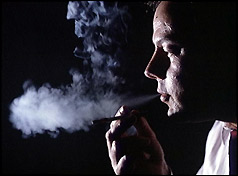 Man smoking a cigarette