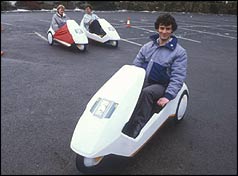 C5 pictured with driver in an empty car park