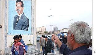 Poster of Saddam Hussein in Iraqi capital
