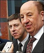 Rangers chairman John McClelland (right)