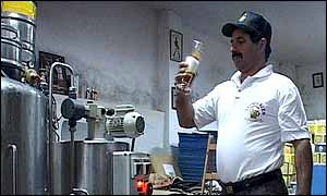 Nadim Khoury samples his beer