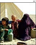 Afghan refugee family