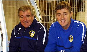 Terry Venables (left), Leeds United boss