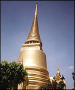 Golden stupa in Temple of the Emerald Buddha, Royal Grand Palace