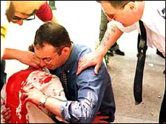 Victims immediately after the bombing (PA)