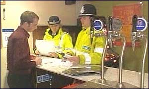 Police in pub