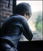 Child at window