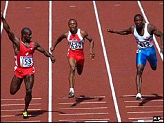 Johnson finishing ahead of rivals Lewis and Christie