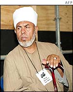 Australia's supreme Islamic cleric Sheikh Taj Aldin al-Hilali at the Sydney protest