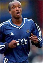 Newcastle striker Richard Offiong