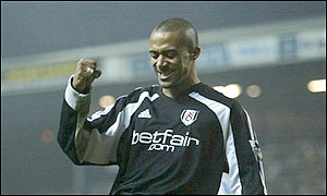 Steve Marlet celebrates his equaliser