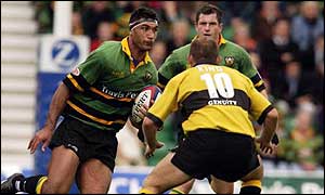 Northampton flanker Andrew Blowers 