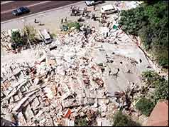 Aerial photograph of Izmit after the earthquake