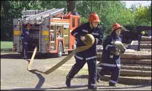 Oundle school firefighters