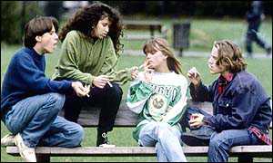 Teenagers smoking