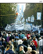 Demonstrations in Buenos Aires, Argentina