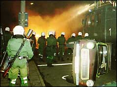 Police in Rostock, eastern Germany
