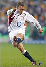 Jonny Wilkinson in action for England against Australia